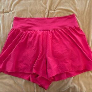 Women's Red Running Shorts
